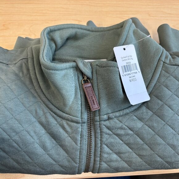 NWT - LL Bean Women's Full-Zip Quilted Sweatshirt Medium - Picture 2 of 4
